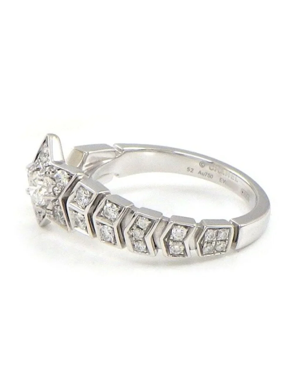 Chanel Ring Comet Shooting Star Motif Half Circle Pave 27 Points Diamond